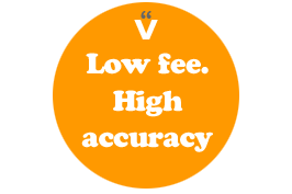 Low fee and high accuracy for a website that's free from text errors!